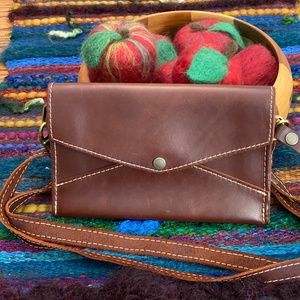 Portland Leather Goods Convertible Envelope Crossbody Bag